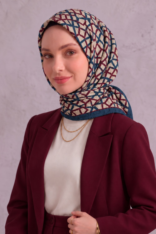 Desenli Bambu Crash Eşarp BCE-90