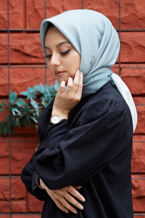 Degrade Soft Pamuk Eşarp Çağla-Taş