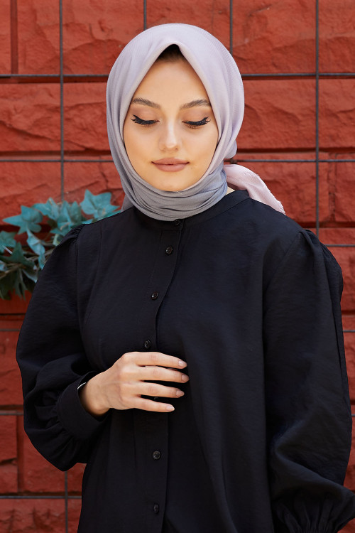 Degrade Soft Pamuk Eşarp Pudra-Gri