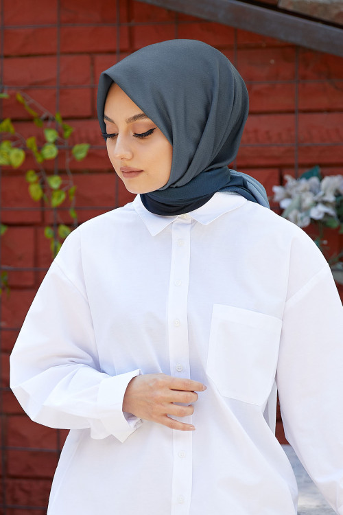 Degrade Soft Pamuk Eşarp Siyah-Füme