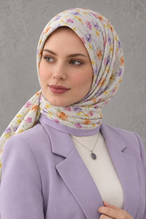 Desenli Pamuk Eşarp SPE-70