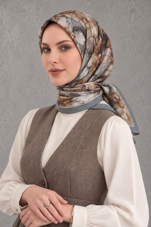 Desenli Pamuk Eşarp SPE-76