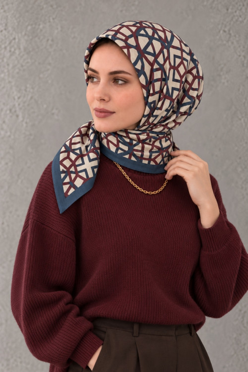 Desenli Pamuk Eşarp SPE-90